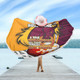 Brisbane Broncos Beach Blanket - A True Champion Will Fight Through Anything With Polynesian Patterns