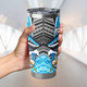 Cronulla-Sutherland Sharks Tumbler - A True Champion Will Fight Through Anything With Polynesian Patterns Tumbler