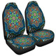 Australia Car Seat Covers Aboriginal Big Flowers In Dot Painting Inspired