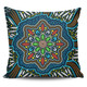 Australia Pillow Cover Aboriginal Big Flowers In Dot Painting Inspired