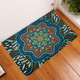 Australia Door Mat Aboriginal Big Flowers In Dot Painting Inspired