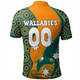 Australia Wallabies Custom Polo Shirt - Custom Proud And Honoured Indigenous Aboriginal Inspired Gold Jersey Polo Shirt