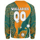 Australia Wallabies Custom Sweatshirt - Custom Proud And Honoured Indigenous Aboriginal Inspired Gold Jersey Sweatshirt