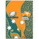 Australia Wallabies Custom Area Rug - Custom Proud And Honoured Indigenous Aboriginal Inspired Gold Jersey Area Rug