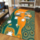 Australia Wallabies Custom Area Rug - Custom Proud And Honoured Indigenous Aboriginal Inspired Gold Jersey Area Rug