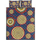 Australia Aboriginal Quilt Bed Set - Beautiful Indigenous Seamless Pattern Based in Universe with Galaxies Form Quilt Bed Set
