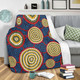 Australia Aboriginal Blanket - Beautiful Indigenous Seamless Pattern Based in Universe with Galaxies Form Blanket