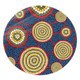 Australia Aboriginal Round Rug - Beautiful Indigenous Seamless Pattern Based in Universe with Galaxies Form Round Rug