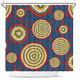 Australia Aboriginal Shower Curtain - Beautiful Indigenous Seamless Pattern Based in Universe with Galaxies Form Shower Curtain