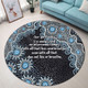 Australia Aboriginal Round Rug - The More You Know The Less You Need Blue Round Rug