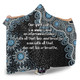 Australia Aboriginal Hooded Blanket - The More You Know The Less You Need Blue Hooded Blanket