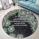 Australia Aboriginal Round Rug - The More You Know The Less You Need Green Round Rug