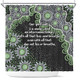 Australia Aboriginal Shower Curtain - The More You Know The Less You Need Green Shower Curtain