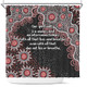 Australia Aboriginal Shower Curtain - The More You Know The Less You Need Red Patterns Shower Curtain