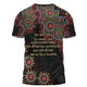 Australia Aboriginal T-shirt - The More You Know The Less You Need Red and Gold Patterns T-shirt