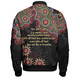 Australia Aboriginal Bomber Jacket - The More You Know The Less You Need Red and Gold Patterns Bomber Jacket