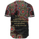 Australia Aboriginal Baseball Shirt - The More You Know The Less You Need Red and Gold Patterns Baseball Shirt