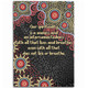 Australia Aboriginal Area Rug - The More You Know The Less You Need Red and Gold Patterns Area Rug