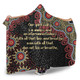 Australia Aboriginal Hooded Blanket - The More You Know The Less You Need Red and Gold Patterns Hooded Blanket