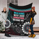 Australia Aboriginal Blanket - Walking with 3000 Ancestors Behind Me Black Blanket