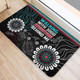 Australia Aboriginal Door Mat - Walking with 3000 Ancestors Behind Me Black Door Mat