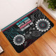 Australia Aboriginal Door Mat - Walking with 3000 Ancestors Behind Me Black Door Mat