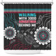 Australia Aboriginal Shower Curtain - Walking with 3000 Ancestors Behind Me Black Shower Curtain