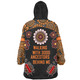 Australia Aboriginal Snug Hoodie - Walking with 3000 Ancestors Behind Me Black and Orange Patterns Snug Hoodie