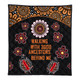 Australia Aboriginal Quilt - Walking with 3000 Ancestors Behind Me Black and Orange Patterns Quilt