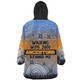 Australia Aboriginal Snug Hoodie - Walking with 3000 Ancestors Behind Me Blue Patterns Snug Hoodie