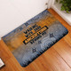 Australia Aboriginal Door Mat - Walking with 3000 Ancestors Behind Me Blue Patterns Door Mat