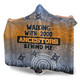 Australia Aboriginal Hooded Blanket - Walking with 3000 Ancestors Behind Me Blue Patterns Hooded Blanket