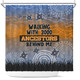 Australia Aboriginal Shower Curtain - Walking with 3000 Ancestors Behind Me Blue Patterns Shower Curtain