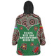 Australia Aboriginal Snug Hoodie - Walking with 3000 Ancestors Behind Me Green Patterns Snug Hoodie