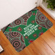 Australia Aboriginal Door Mat - Walking with 3000 Ancestors Behind Me Green Patterns Door Mat