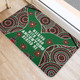 Australia Aboriginal Door Mat - Walking with 3000 Ancestors Behind Me Green Patterns Door Mat