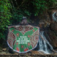 Australia Aboriginal Beach Blanket - Walking with 3000 Ancestors Behind Me Green Patterns Beach Blanket