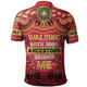 Australia Aboriginal Polo Shirt - Walking with 3000 Ancestors Behind Me Red and Gold Patterns Polo Shirt
