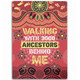 Australia Aboriginal Area Rug - Walking with 3000 Ancestors Behind Me Red and Gold Patterns Area Rug