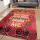 Australia Aboriginal Area Rug - Walking with 3000 Ancestors Behind Me Red and Gold Patterns Area Rug