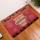 Australia Aboriginal Door Mat - Walking with 3000 Ancestors Behind Me Red and Gold Patterns Door Mat