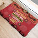 Australia Aboriginal Door Mat - Walking with 3000 Ancestors Behind Me Red and Gold Patterns Door Mat