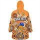 Australia Aboriginal Custom Snug Hoodie - Dragonfly Flies Into Beehive And Snake Circle Snug Hoodie