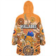 Australia Aboriginal Custom Snug Hoodie - Dragonfly Flies Into Beehive And Snake Circle Snug Hoodie