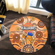 Australia Aboriginal Custom Round Rug - Dragonfly Flies Into Beehive And Snake Circle Round Rug