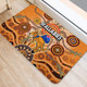 Australia Aboriginal Custom Door Mat - Dragonfly Flies Into Beehive And Snake Circle Door Mat