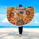 Australia Aboriginal Custom Beach Blanket - Dragonfly Flies Into Beehive And Snake Circle Beach Blanket