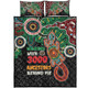 Australia Aboriginal Quilt Bed Set - Walking with 3000 Ancestors Behind Me With Goanna Quilt Bed Set