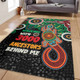 Australia Aboriginal Area Rug - Walking with 3000 Ancestors Behind Me With Goanna Area Rug