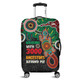 Australia Aboriginal Luggage Cover - Walking with 3000 Ancestors Behind Me With Goanna Luggage Cover